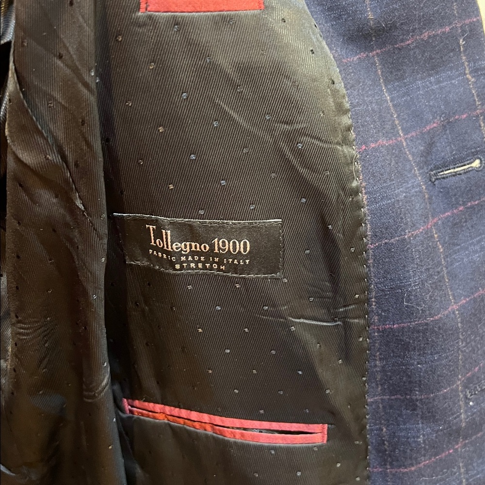 J. Crew Ludlow Blazer Tweed Plaid 38R wool navy slim - Picture 6 of 7